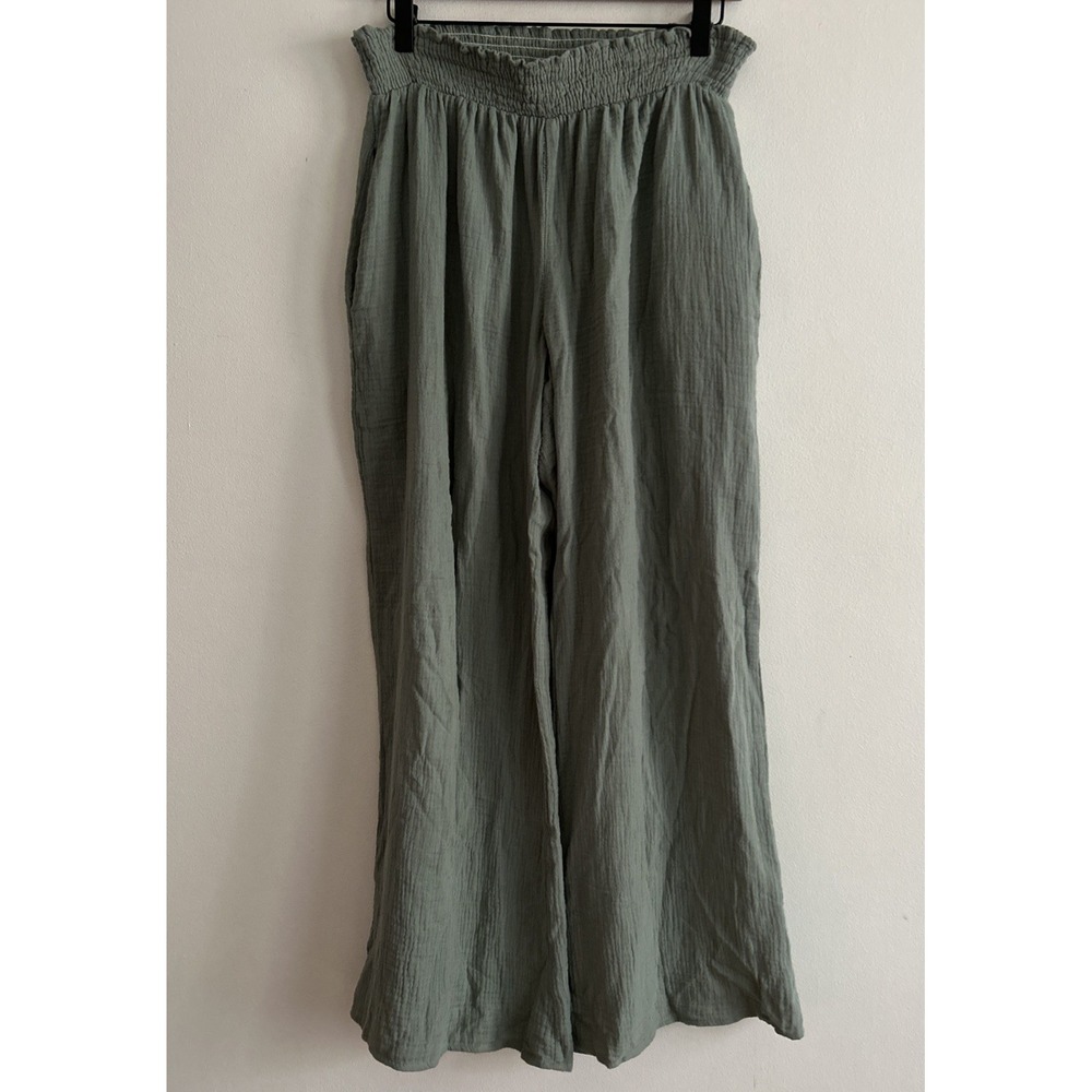 Pink Lily Wide Leg Light Weight Pants Women's Size Large Beach Boho